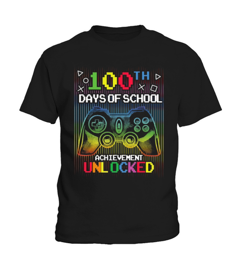 100th Day Of School For Teacher Student Video Game Kids T-Shirt