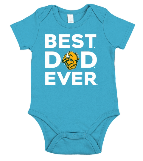 North Dakota State Bison_Best Dad Ever Short Sleeve Baby One-Piece