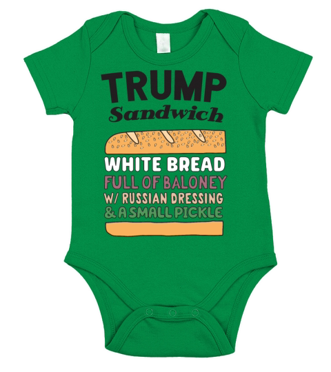 Trump Sandwich Short Sleeve Baby One-Piece