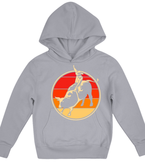 Vintage Bull Riding Retro Rodeo Graphic For Women Kids Hoodie