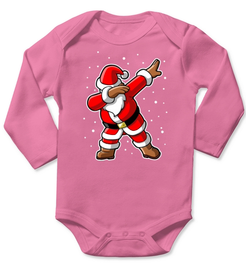 dabbing santa claus Long Sleeve Baby One-Piece