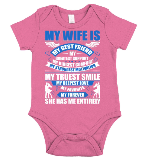 My Wife Is Best Friend T Shirt Short Sleeve Baby One-Piece