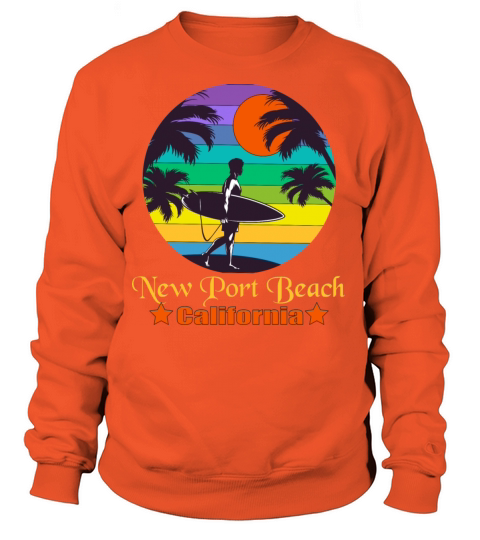 NEWPORT BEACH California Surfer Surfing Surfboard Women's Sweatshirt