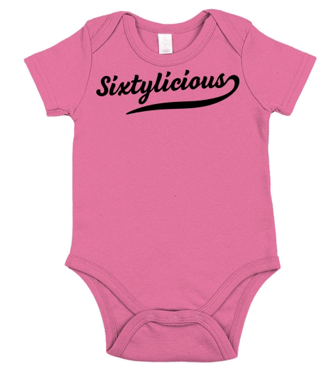 Sixtylicious - 60th Birthday Short Sleeve Baby One-Piece