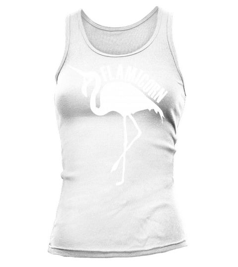 flamingo unicorn hybrid creature hybrids white Tank top Woman