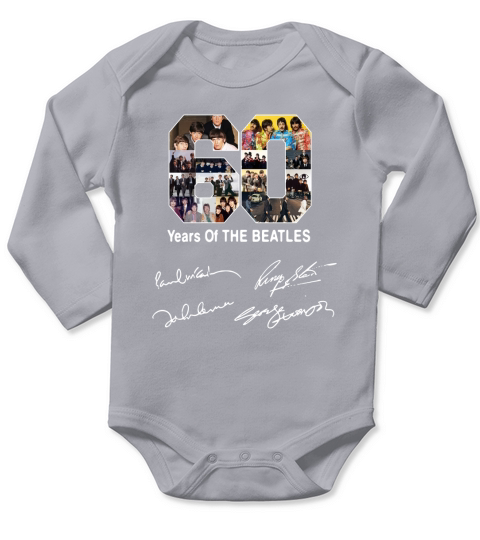 Official 60 years of the Beatles Long Sleeve Baby One-Piece