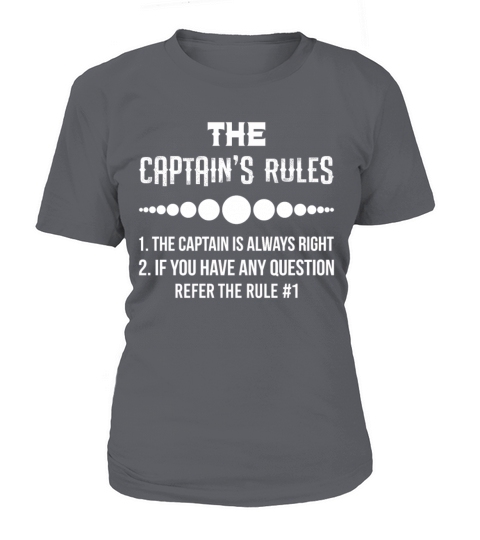 The Captains Rules Boat Boating Humor Men Women's T-Shirt