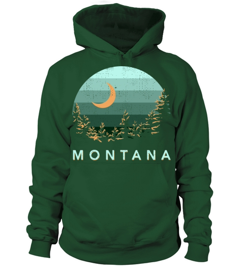 Montana Vintage Sunset Outdoors Hiking Souvenir Women's Hoodie