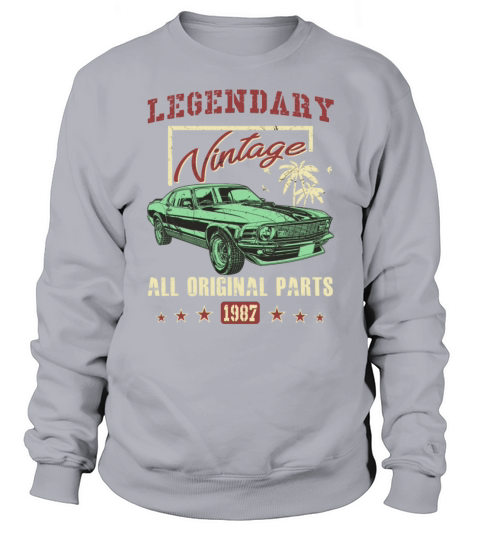 Vintage 1987 All Original Parts 31th Birthday Gift Men's Sweatshirt
