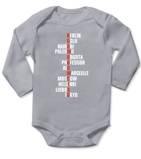 money heist    Simple Design Print Long Sleeve Baby One-Piece