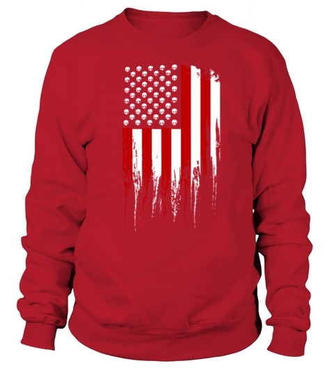 Tactical Skull American Flag Women's Sweatshirt