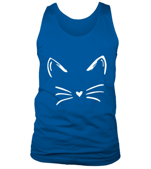 Cat for Women Cute Face Ears Whiskers Lazy Tank Top Unisex
