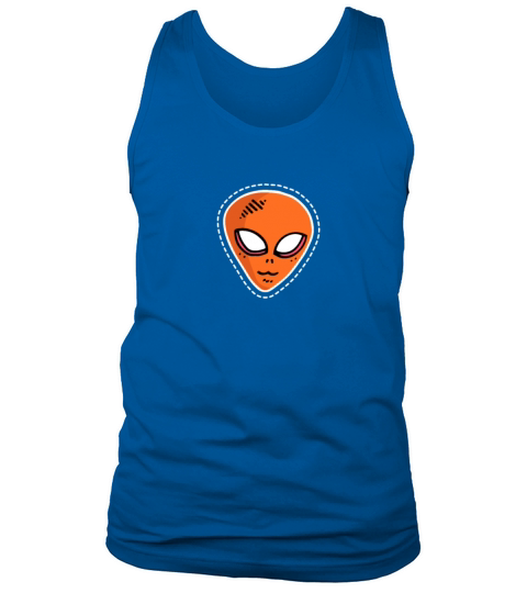 Funny Alien Head On Secret Space Program On Their Men's Tank Top