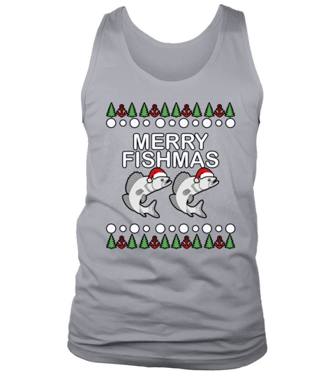 Merry fishmas fishing christmas hobby fish present Men's Tank Top