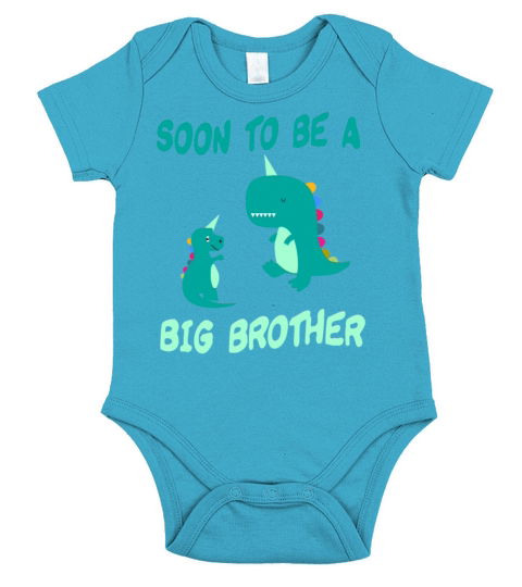 SOON TO BE A BIG BROTHER UNICORN DINOSAUR Short Sleeve Baby One-Piece