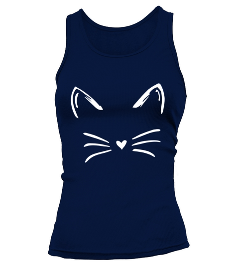 Cat for Women Cute Face Ears Whiskers Lazy Tank top Woman