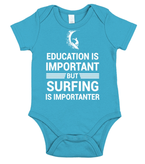 Surfing Funny saying Gift Short Sleeve Baby One-Piece
