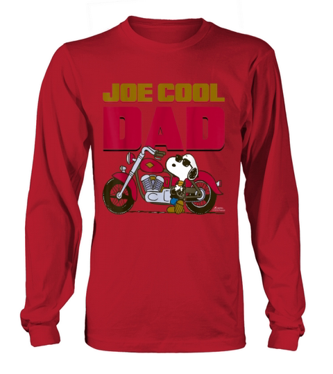 Peanuts Snoopy Joe Cool Dad Motorcycle Women's Long Sleeve