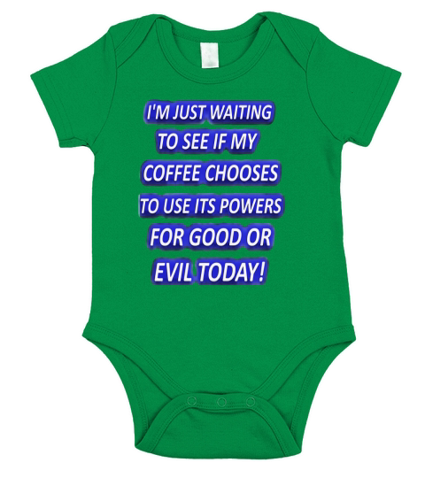 good or evil coffee blue Short Sleeve Baby One-Piece