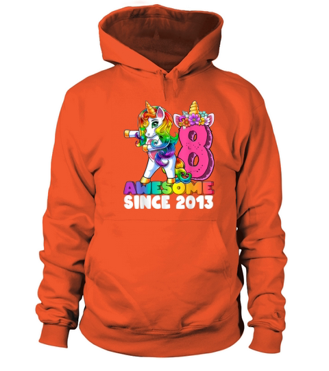 Awesome Since 2013 Flossing Unicorn 8th Birt 633 Men's Hoodie