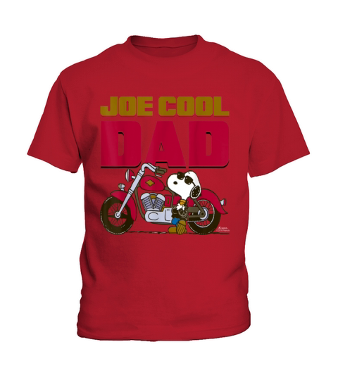 Peanuts Snoopy Joe Cool Dad Motorcycle Kids T-Shirt
