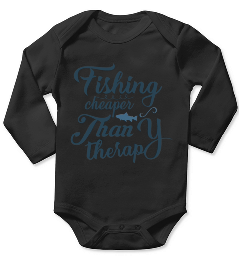 Anglers fish a fish on the lake Long Sleeve Baby One-Piece