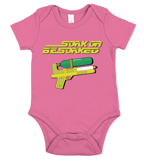 Soak Or Be Soaked Super Soaker Homage Short Sleeve Baby One-Piece