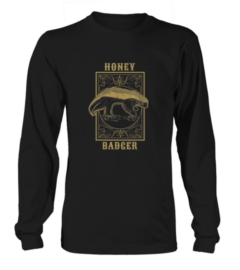 Vintage Honey Badger Animal Retro Clothing Art Long sleeved Unisex