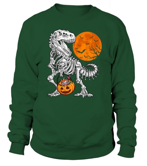 Halloween s for Boys Kids Dinosaur Skeleton T rex Women's Sweatshirt