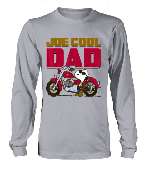 Peanuts Snoopy Joe Cool Dad Motorcycle Men's Long Sleeve