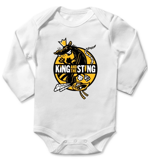 king and the sting Long Sleeve Baby One-Piece