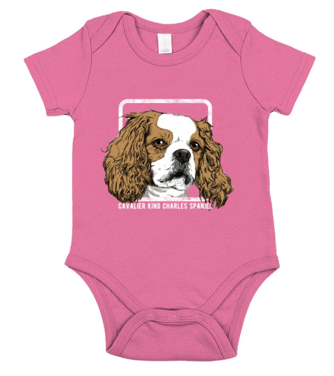 Dogs - King Charles Spaniel Short Sleeve Baby One-Piece