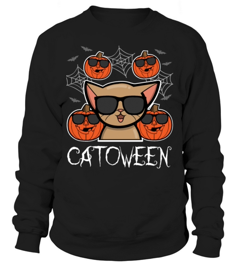 Funny Cat Halloween Gift Catoween Women's Sweatshirt
