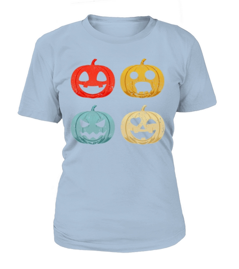 Halloween Pumpkin Head Vintage Retro Gift Women's T-Shirt