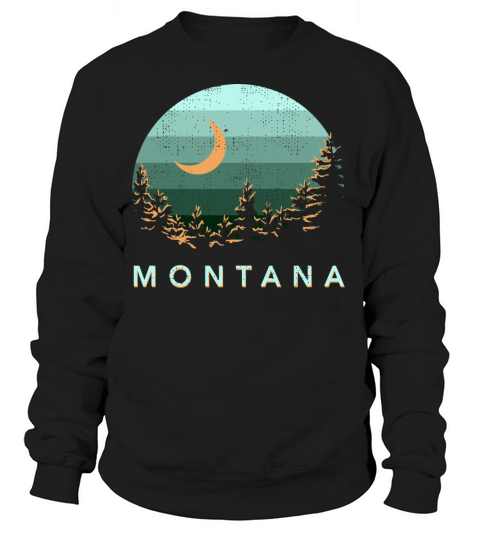 Montana Vintage Sunset Outdoors Hiking Souvenir Women's Sweatshirt