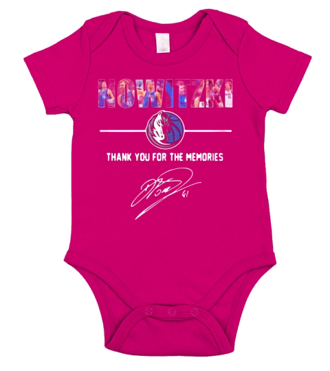 Dirk Nowitzki Thank You For The Memories Short Sleeve Baby One-Piece