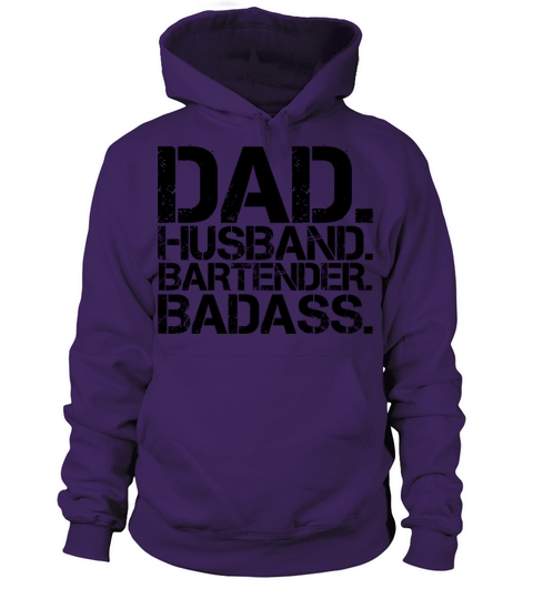 Dad Husband Bartender Badass Funny Bartending Dads Men's Hoodie