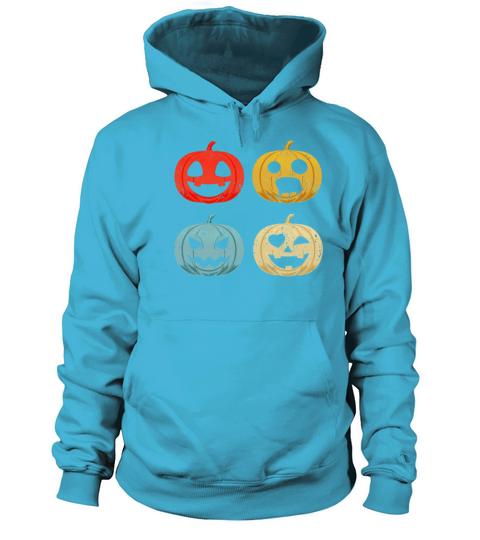 Halloween Pumpkin Head Vintage Retro Gift Women's Hoodie