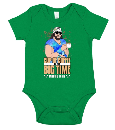 Randy Macho Man Savage Cup Of Coffee Short Sleeve Baby One-Piece
