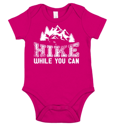 Hiking - Lets hike while you can Short Sleeve Baby One-Piece