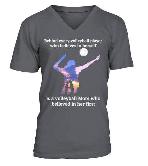 behind every volleyball player who believes in him Men's V-Neck T-shirt