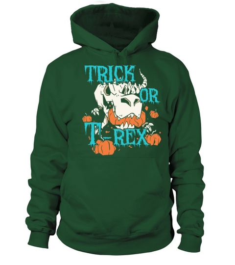Trick Oder T-Rex Halloween Pumpkins Women's Hoodie