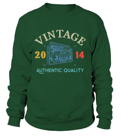 Vintage 2014 Authentic Birthday Birth Year Women's Sweatshirt