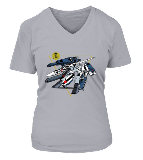 VF1S Valkyrie Macross V-neck T-Shirt Woman