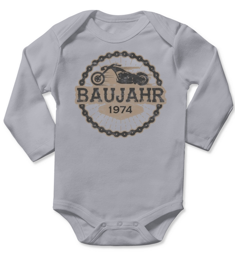 Baujahr biker geschenk born ride 1974 Long Sleeve Baby One-Piece