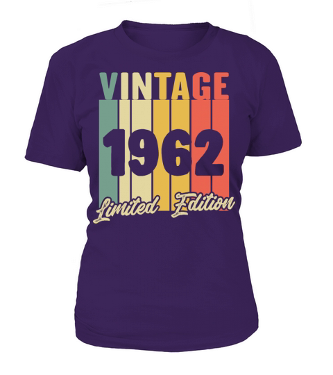 Funny Gift Birthday Vintage 1962 Limited Edition T-Shirt Woman