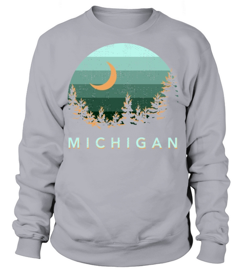 Michigan Vintage Sunset Outdoors Hiking Souvenir Men's Sweatshirt