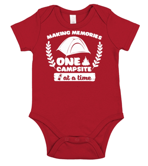Camping Making Memories One Campsite at a Time Short Sleeve Baby One-Piece