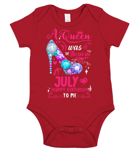 A Queen Was Born in July Short Sleeve Baby One-Piece
