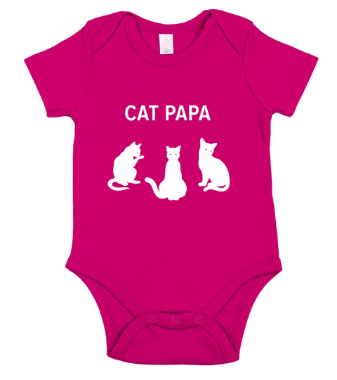 Mens Cat Papa t-shirt for men who are cat dads - Unisex Long Sleeve Short Sleeve Baby One-Piece